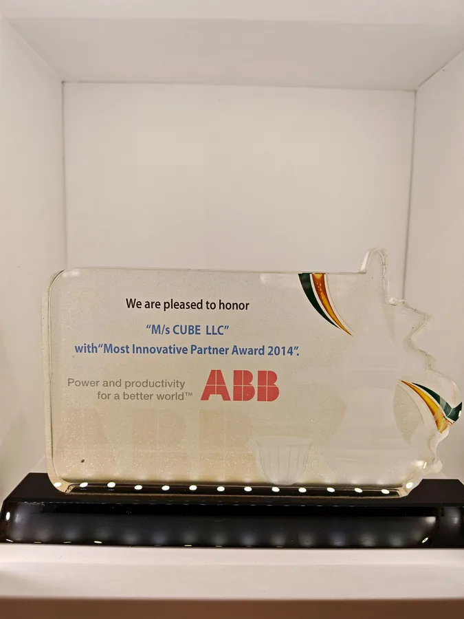 ABB Most Innovative Partner Award 2014 presented to Mecamac