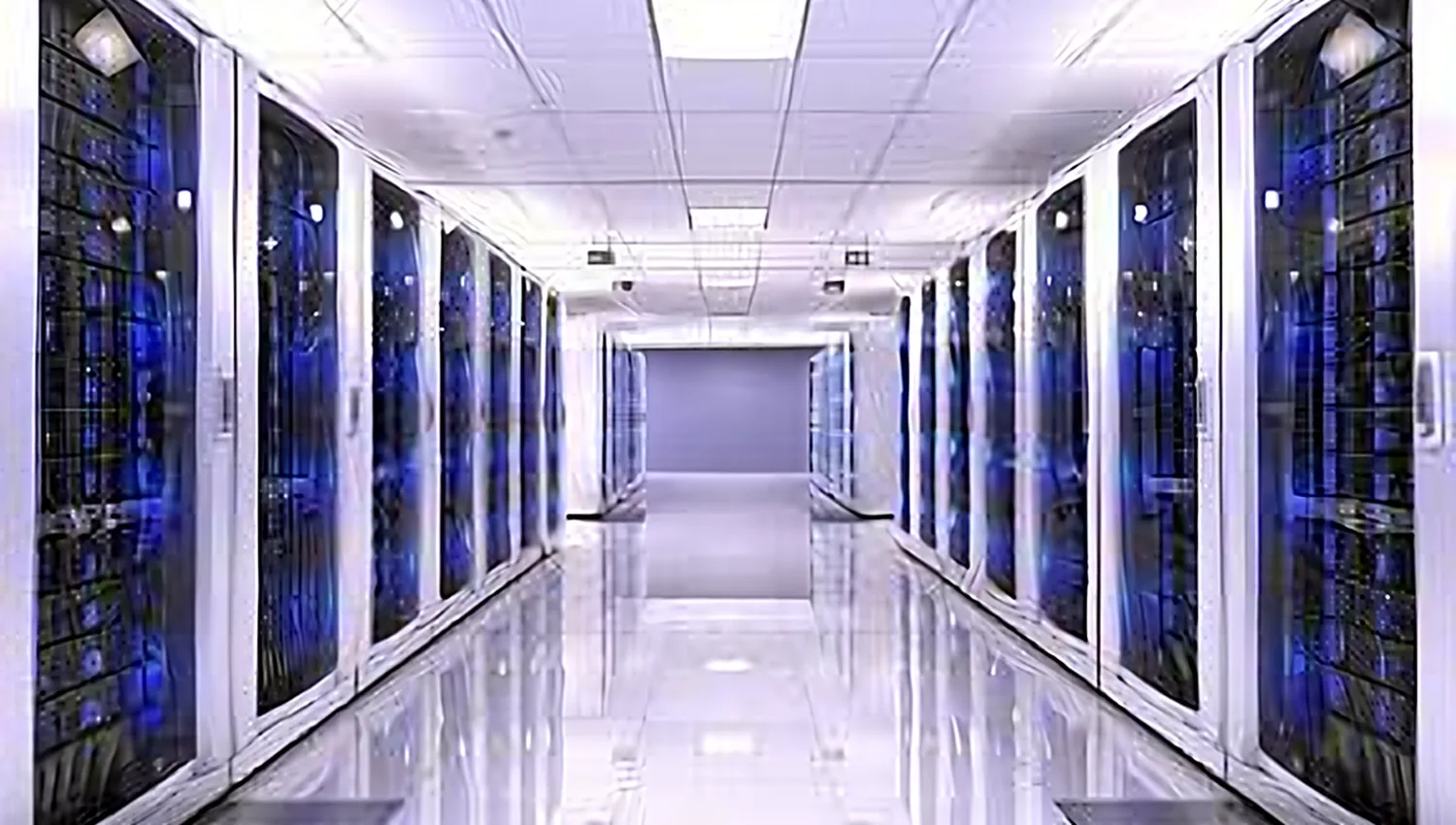 Data Centre hall with rack rows and containment delivered by Mecamac