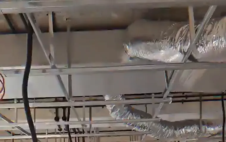 Ceiling ventilation ductwork, flexible duct runs and services containment installed by Mecamac on a project in Oman